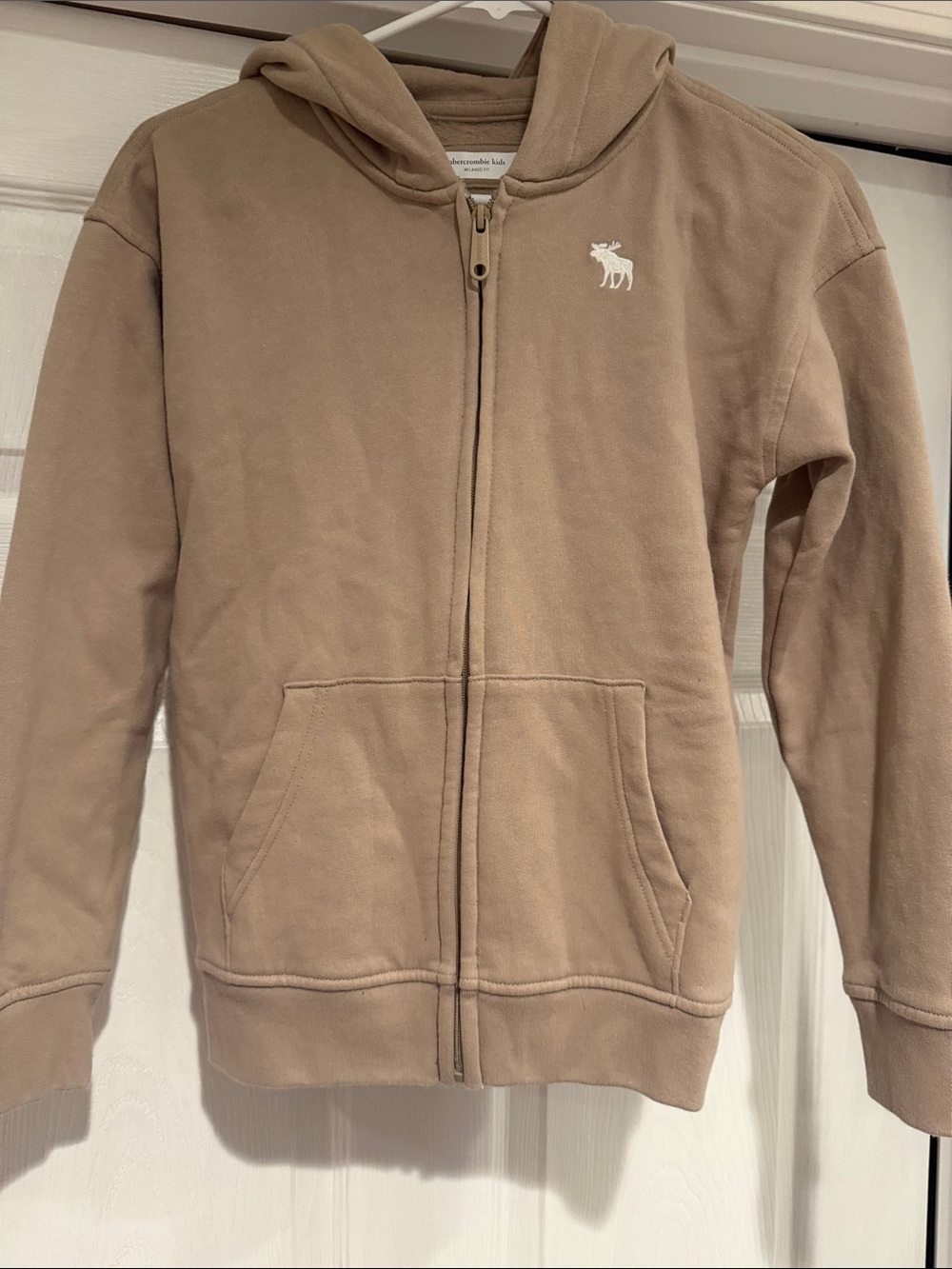 abercrombie kids Tan Zip-Up Hoodie